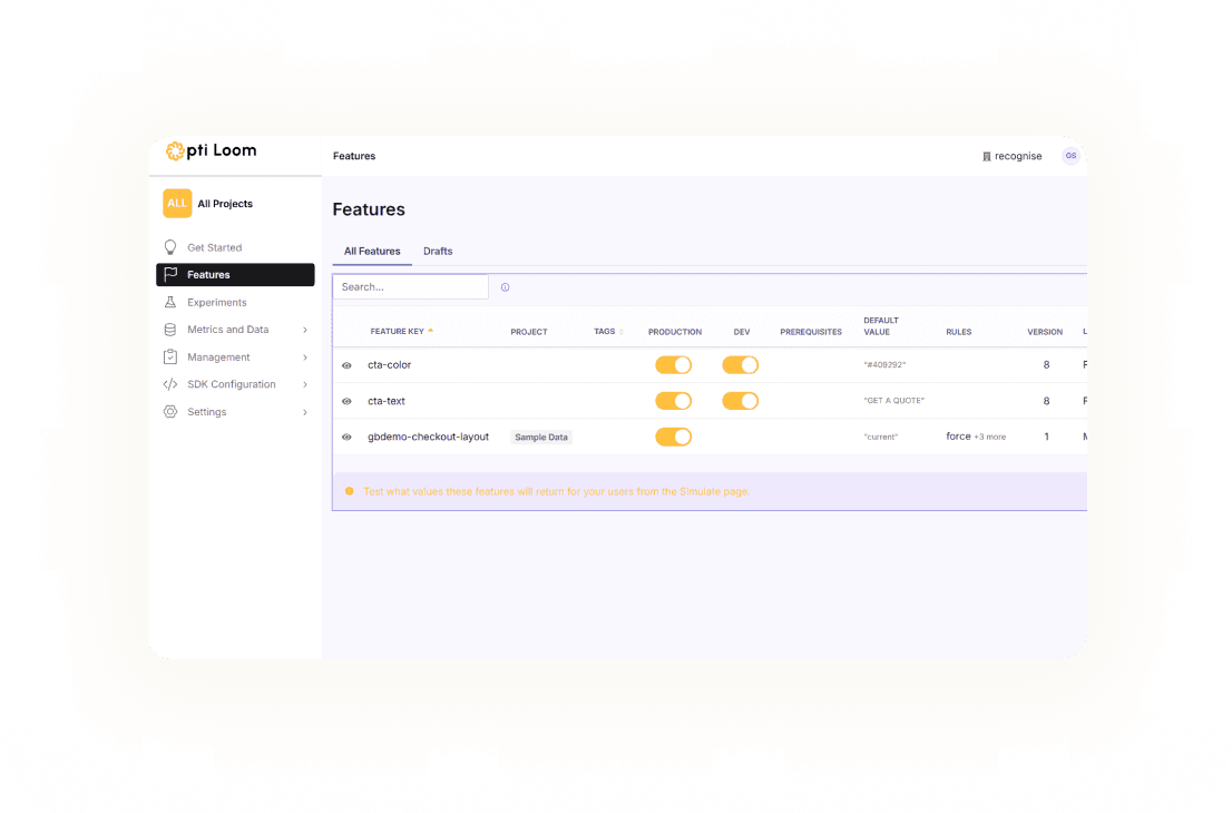 Product screenshot center